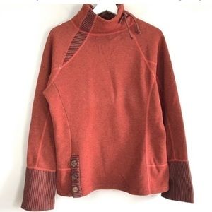Prana sweater  Red size small Prana Lucia mock neck wool sweater